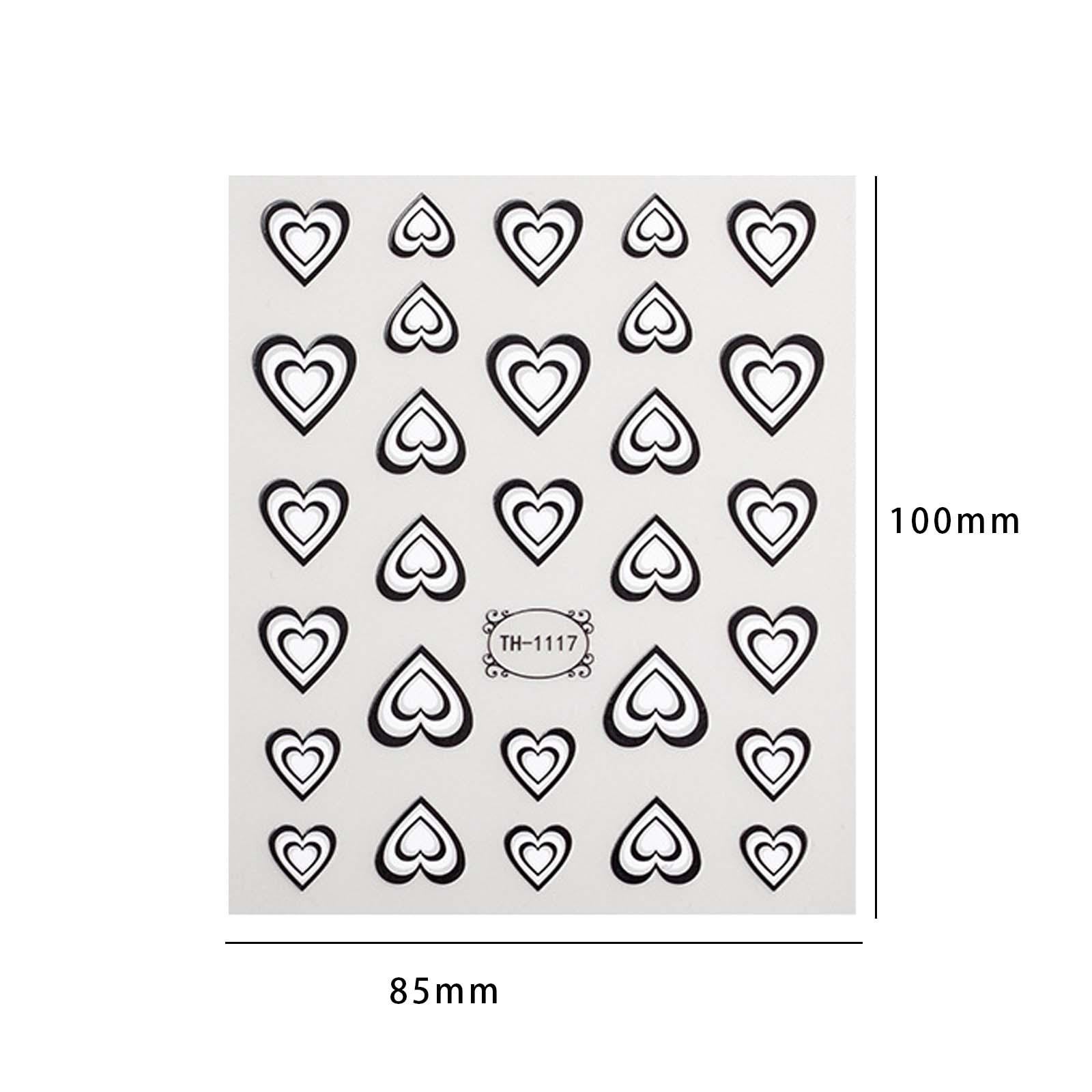 Valentines Day 3D Heart Nail A - Nail Art Valentines Day ulasan dan harga