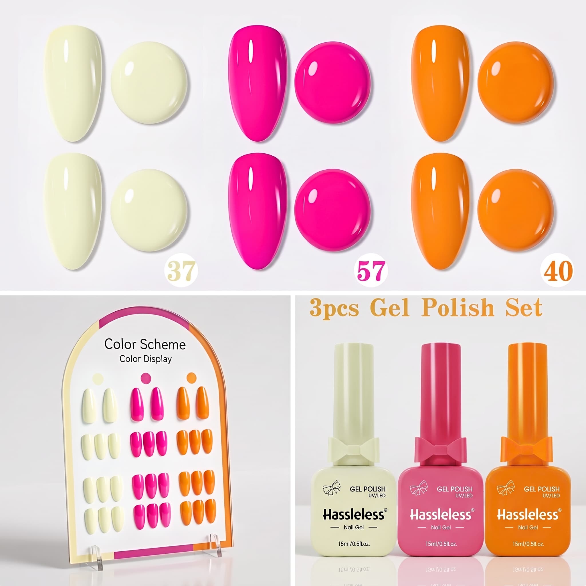 Hassleless Nail Polish Gel 3-P - Nail Art Orange ulasan dan harga