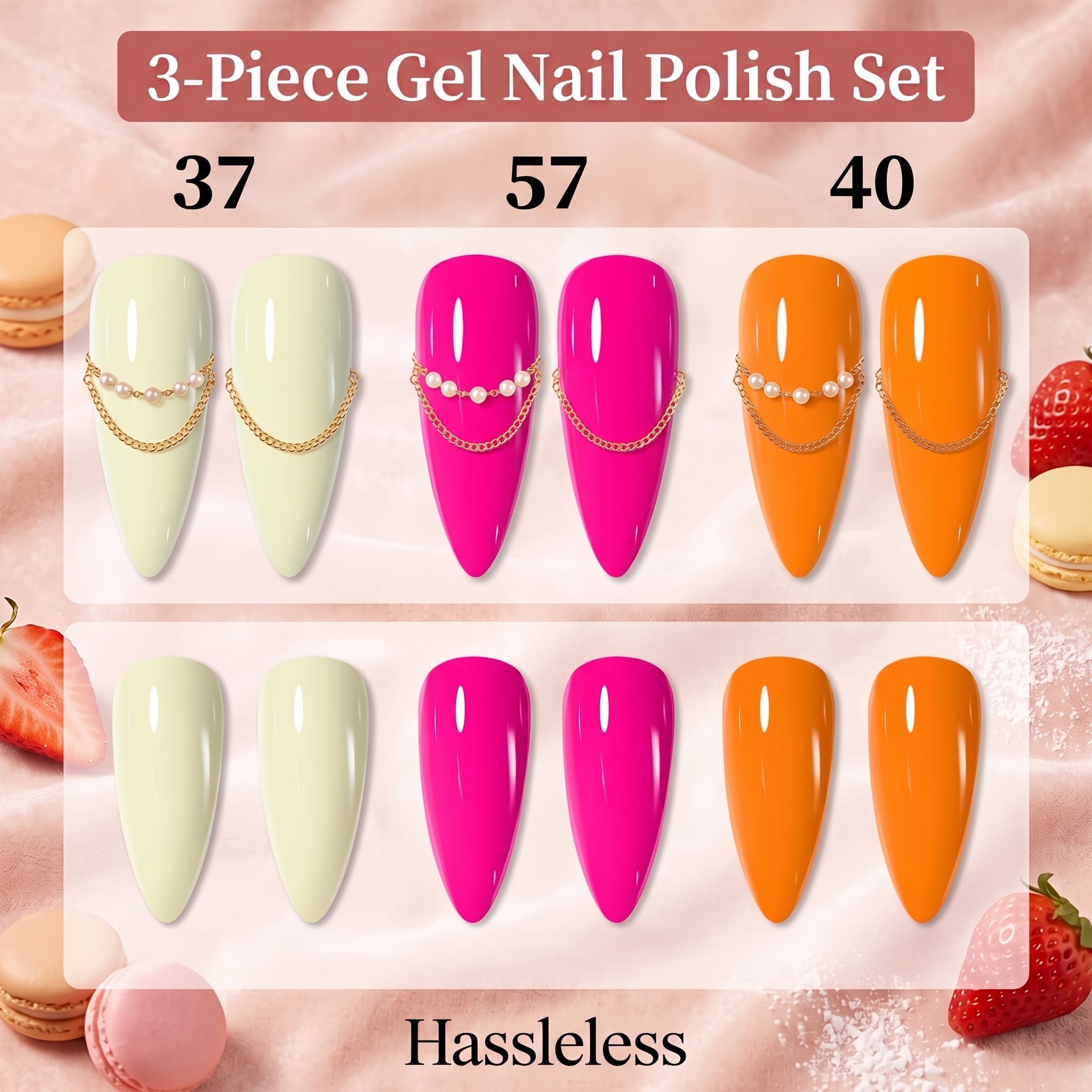 Hassleless Nail Polish Gel 3-P - Nail Art Orange ulasan dan harga