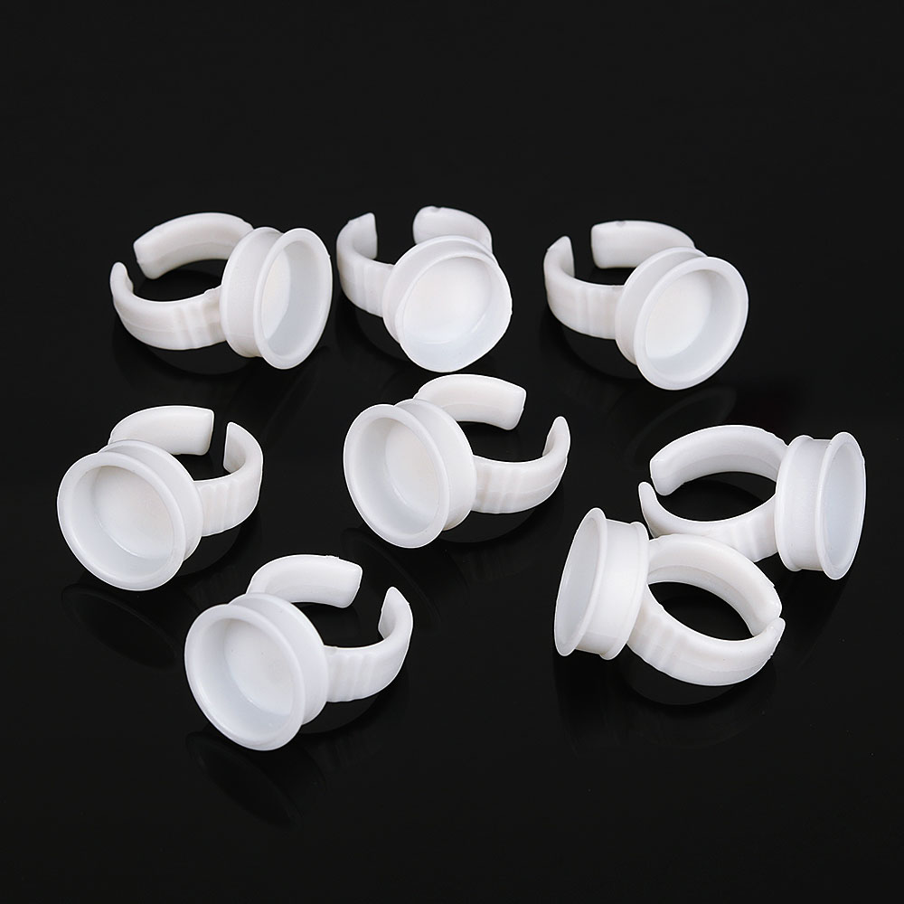 100PCS Tattoo Rings Cups Dispo - Nail Art Ombre ulasan dan harga