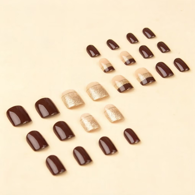 Short Square fake nails for wo - Nail Art Press On ulasan dan harga