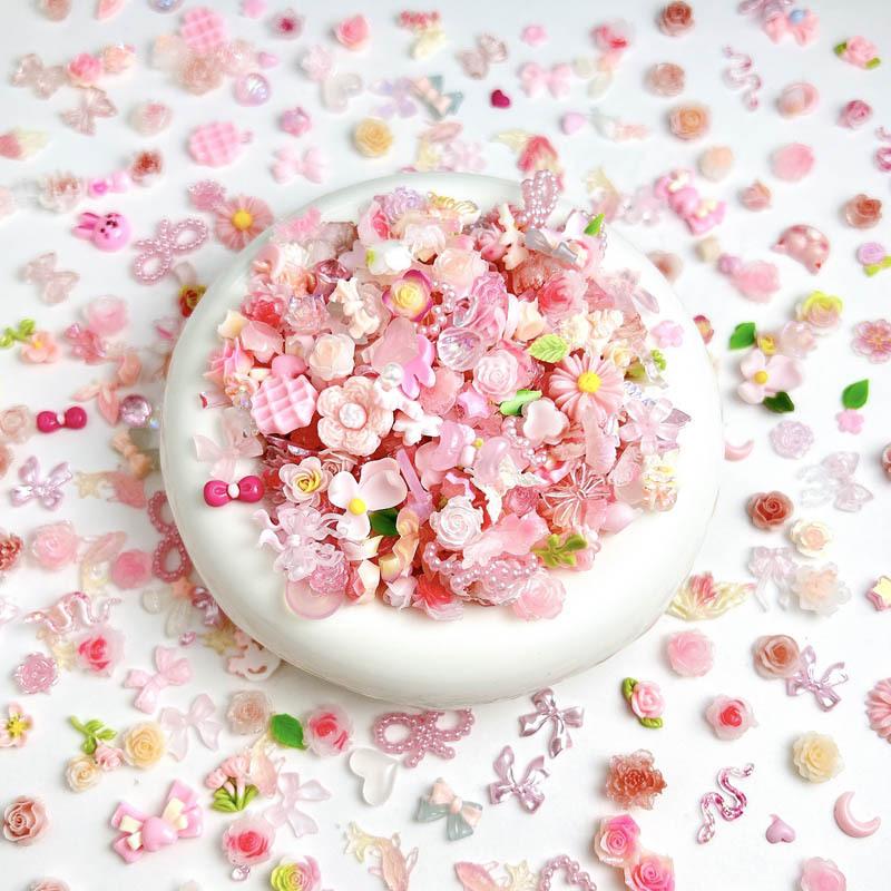 Random Mixed Sweet Pink Bow Na - Nail Art Valentines Day ulasan dan harga