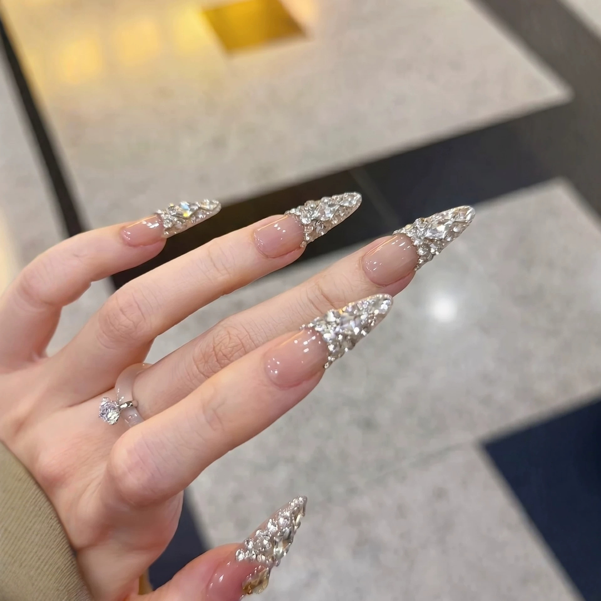 10pcs Press on Nails Sparkling - Nail Art Press On ulasan dan harga