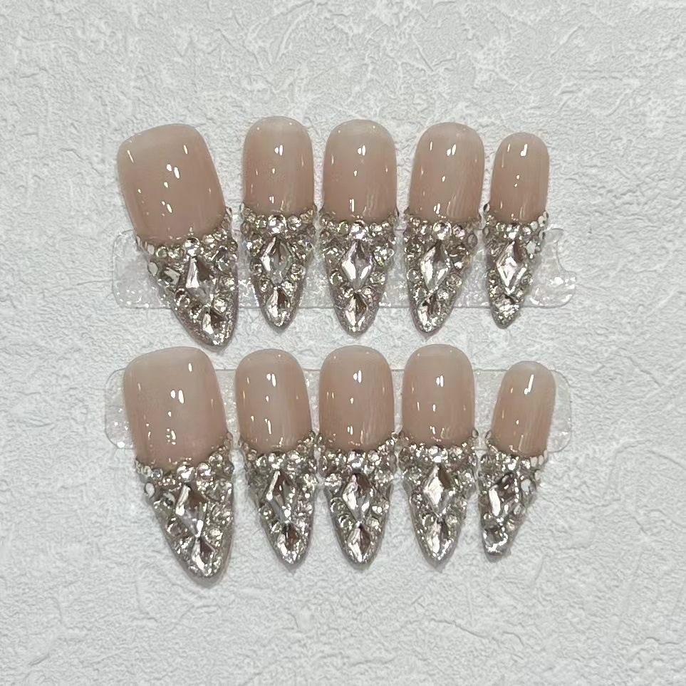 10pcs Press on Nails Sparkling - Nail Art Press On ulasan dan harga